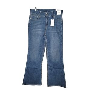 Calvin Klein High Rise Flare Leg Medium Wash  Stretch Jeans 16 /33
